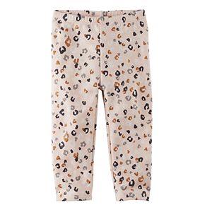 Baby Girl Jumping Beans® Print Fleece Leggings