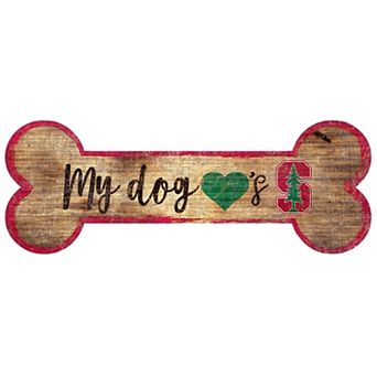 Stanford Cardinal Dog Bone Wall Sign