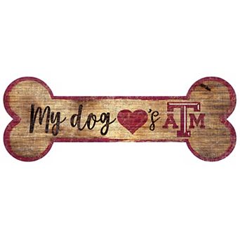 Texas A&M Aggies Dog Bone Wall Sign