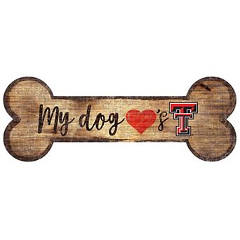 Texas Tech Red Raiders Dog Bone Wall Sign