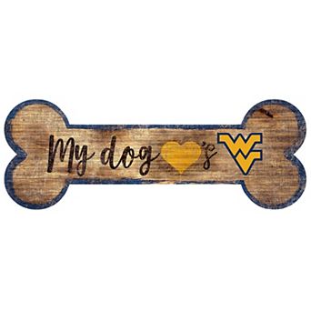 West Virginia Mountaineers Dog Bone Wall Sign