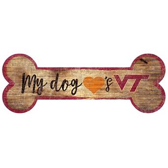 Virginia Tech Hokies Dog Bone Wall Sign