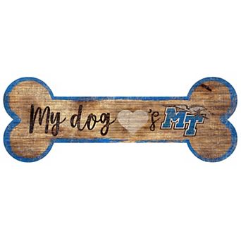 Middle Tennessee Blue Raiders Dog Bone Wall Sign