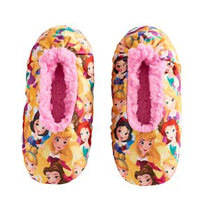 Disney Princess Girls 4-16 Fuzzy Babba Slippers