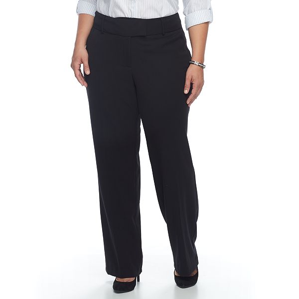 Plus Size Apt. 9® Modern Fit WideLeg Dress Pants