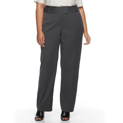 plus size wide leg dress pants