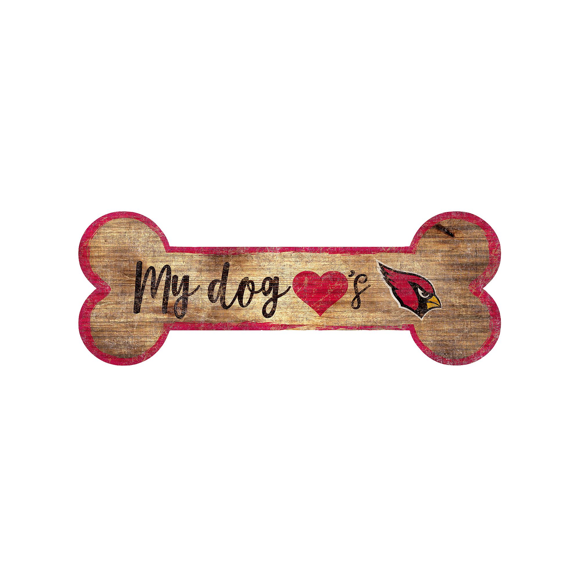 Arizona Cardinals Dog Bone Wall Sign, Team