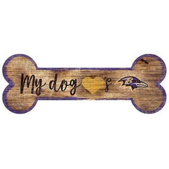 Baltimore Ravens Dog Bone Wall Sign