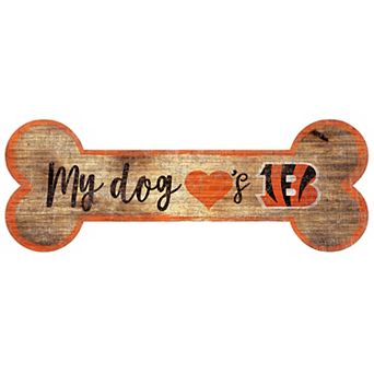 Cincinnati Bengals Dog Bone Wall Sign
