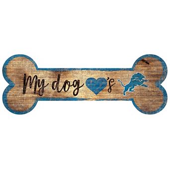 Detroit Lions Dog Bone Wall Sign