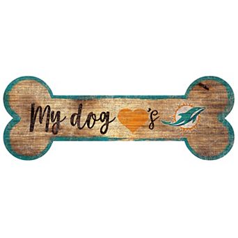 Miami Dolphins Dog Bone Wall Sign