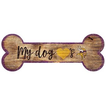 Minnesota Vikings Dog Bone Wall Sign