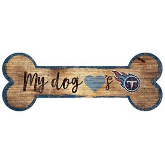 Tennessee Titans Dog Bone Wall Sign
