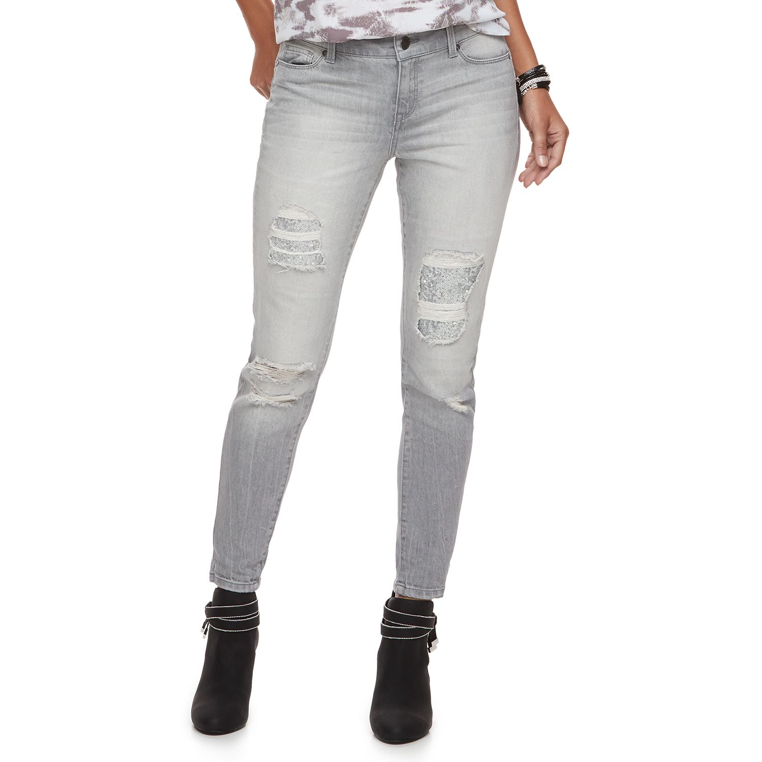 women's sequin jeans