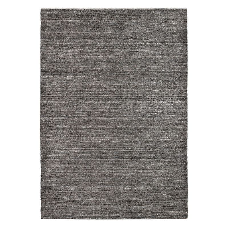 Couristan Anji Solid Bamboo Rug, Black, 8X11 Ft