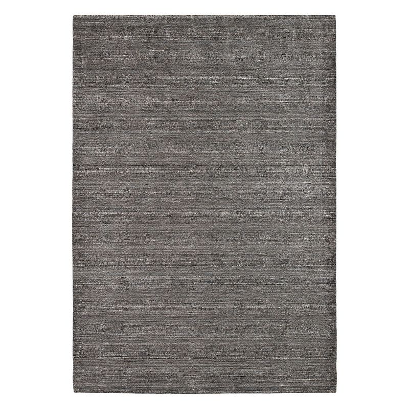 Couristan Anji Solid Bamboo Rug, Black, 8X11 Ft