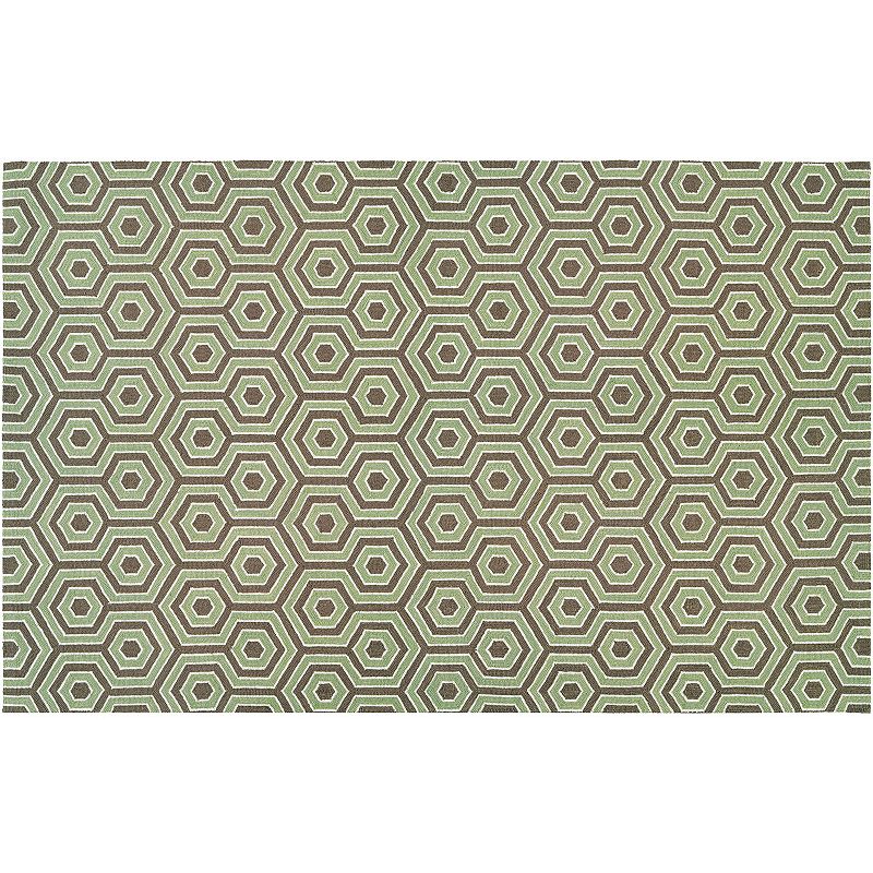 Couristan Bowery Ainslie Geometric Wool Rug, Brown, 8X10.5 Ft