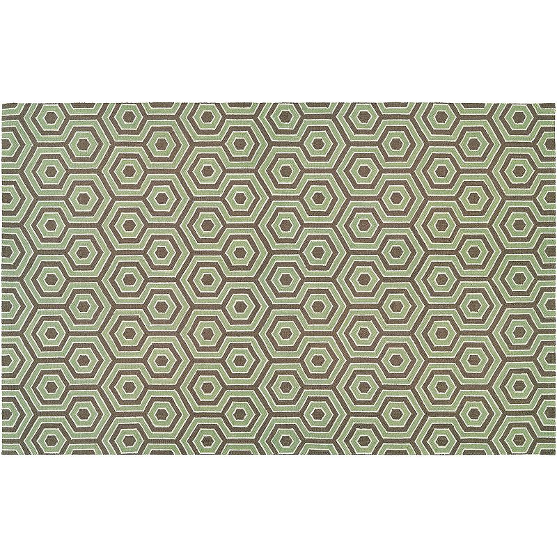 Couristan Bowery Ainslie Geometric Wool Rug, Brown, 8X10.5 Ft