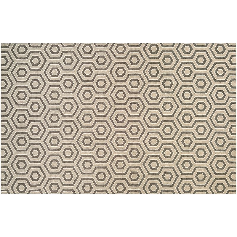 Couristan Bowery Ainslie Geometric Wool Rug, White, 8X10.5 Ft