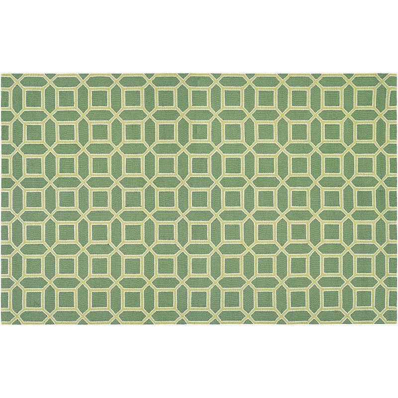 Couristan Bowery Havemeyer Geometric Wool Rug, Green, 8X10.5 Ft