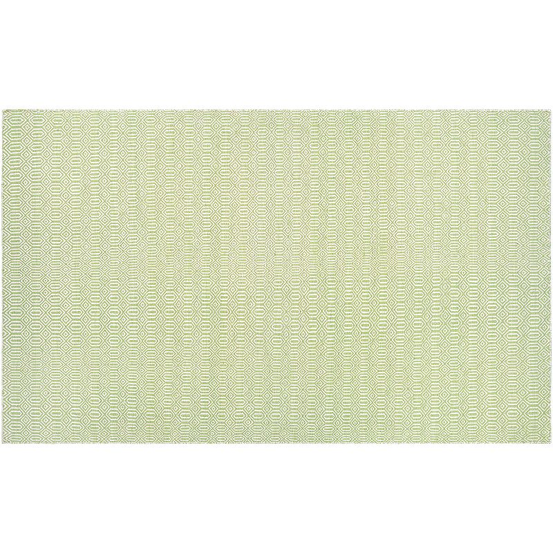 Couristan Cottages Southport Geometric Reversible Indoor Outdoor Rug, Green, 8X10 Ft