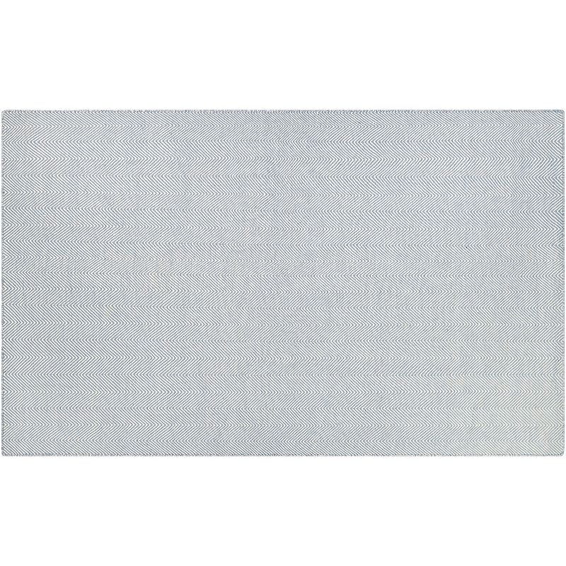 Couristan Cottages Bungalow Solid Reversible Indoor Outdoor Rug, Blue, 3X5 Ft