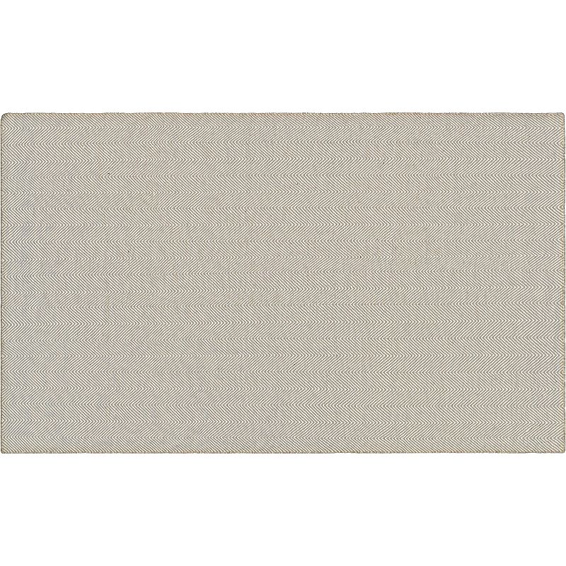 Couristan Cottages Bungalow Solid Reversible Indoor Outdoor Rug, Brown, 5X8 Ft