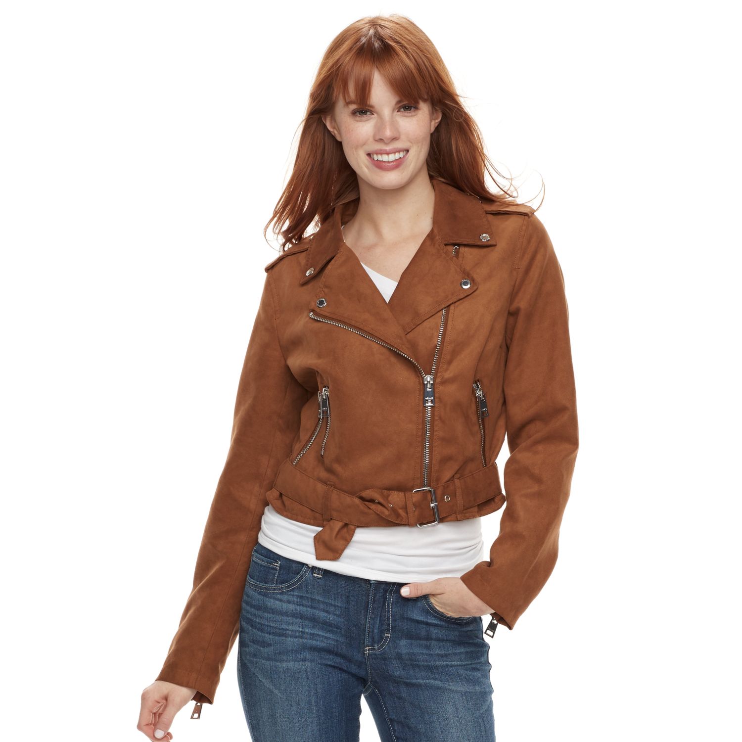 levi's faux suede moto jacket