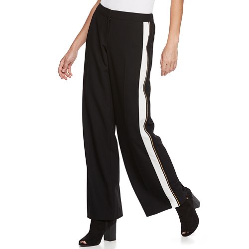 women's tuxedo stripe pants