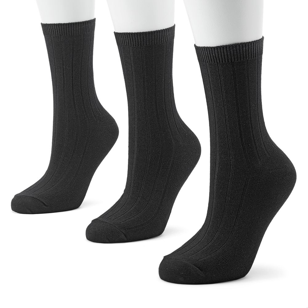 Sonoma Goods For Life Women's 2-Pack Ribbed Crew Socks - Oat