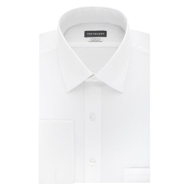 VAN HEUSEN Men Solid Casual White Shirt - Buy VAN HEUSEN Men Solid