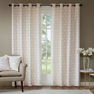Madison Park Callista Metallic Faux Silk Curtain