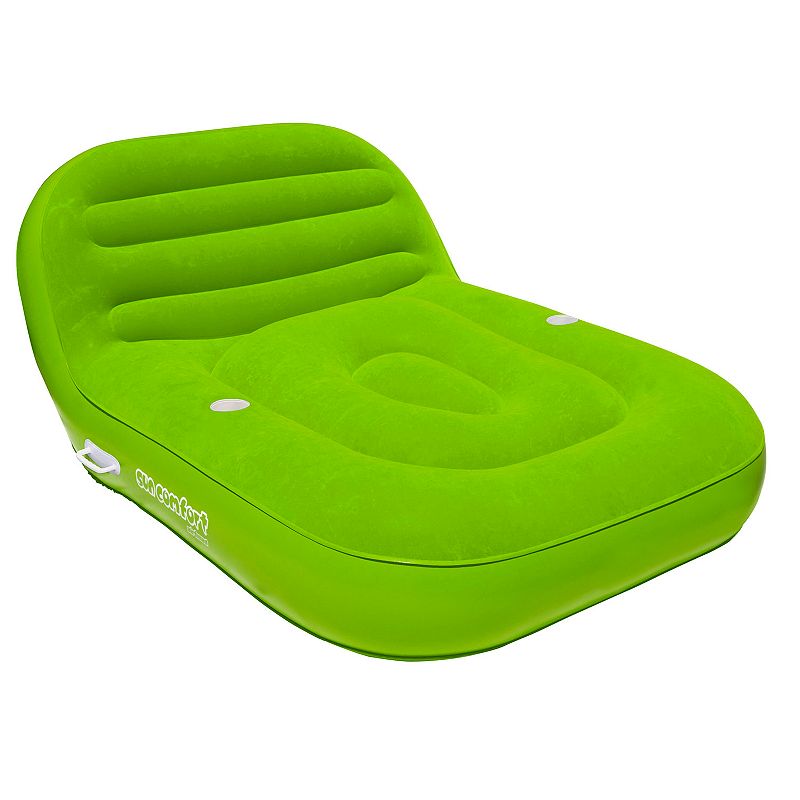 Sun Comfort Cool Suede Double Chaise Lounge, Green