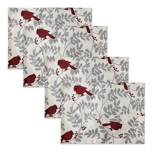 The Big One Cardinal Print Placemat 4 Pk