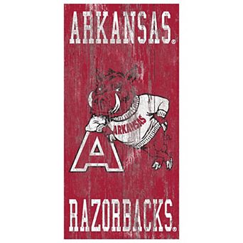 Arkansas Razorbacks Heritage Logo Wall Sign
