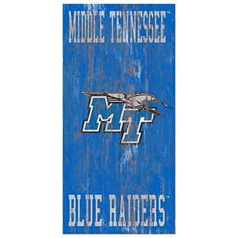 Middle Tennessee Blue Raiders Heritage Logo Wall Sign