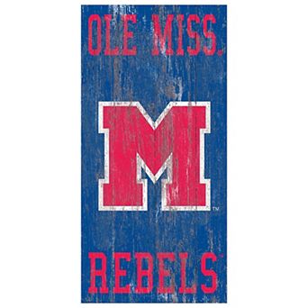 Ole Miss Rebels Heritage Logo Wall Sign