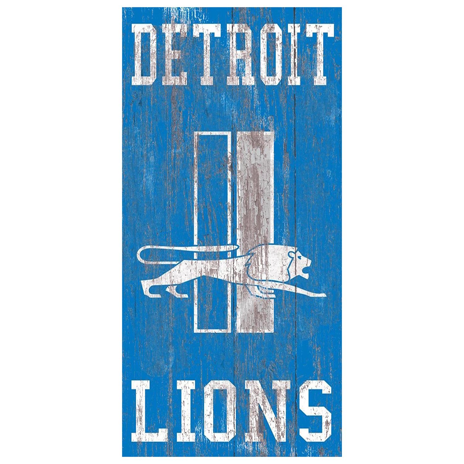 DIE HARD FAN DETROIT LIONS LOGO CARD PLAQUE FOR YOUR MAN CAVE WALL