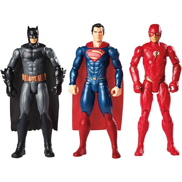 BATMAN .FLASH & SUPERMAN 6 INCH FIGURES DC JUSTICE LEAGUE 