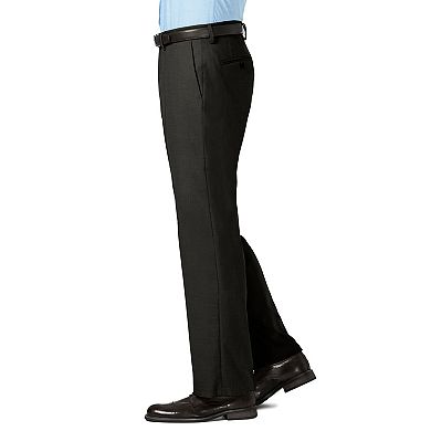 Men's J.M. Haggar Premium Classic-Fit Stretch Sharkskin Flat-Front Superflex Waist Dress Pants