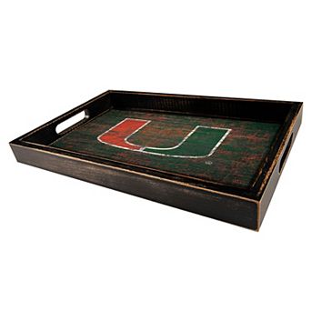 Miami Hurricanes Distressed Serving Tray