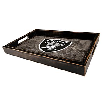 Oakland Raiders Distressed Serving Tray