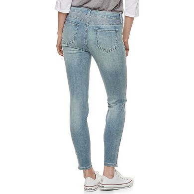 Juniors' Candie's® Zipper Ankle Moto Skinny Jeans