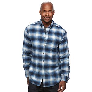 Men's Croft & Barrow® True Comfort Plaid Classic-Fit Flannel Button-Down Shirt