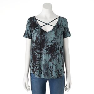 Women's Rock & Republic® Crisscross Tie-Dye Tee