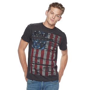 Men's Rock & Republic Textured Flag Tee