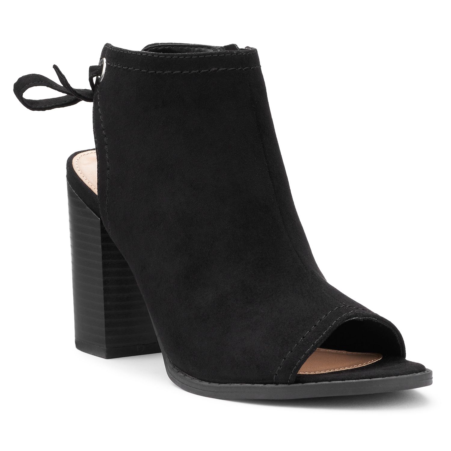 kohls peep toe booties