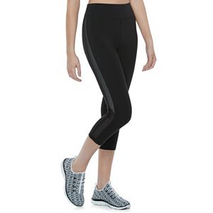 Juniors' SO® Mesh Panel Capri Leggings