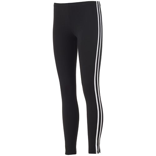 Juniors' SO® Side Stripe Black Leggings