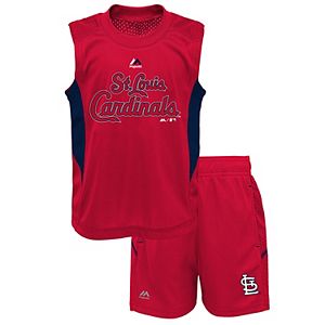 Toddler Majestic St. Louis Cardinals Tank & Shorts Set
